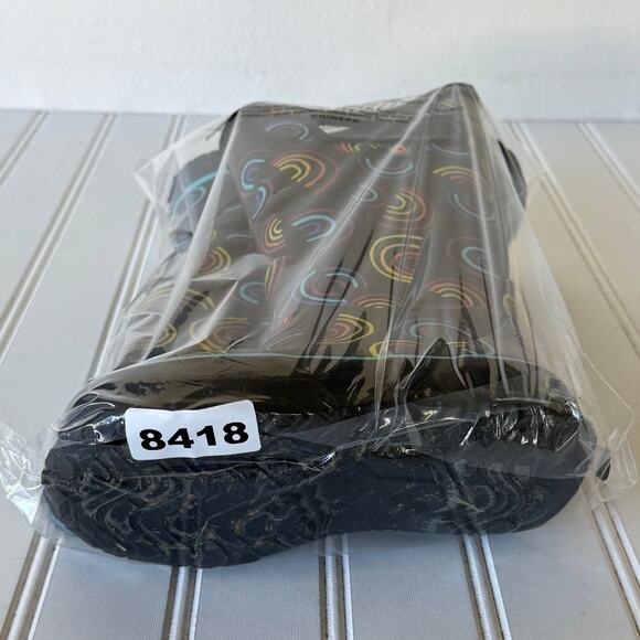 Bogs Kids size 10 Black Rainbow Rain Boots - Picture 8 of 9